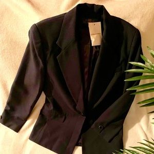 Orvis Women’s Black Blazer Jacket Sports Coat Size 6 Wool and Polyester